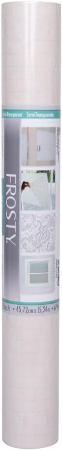 Con-Tact Brand Creative Clear Covering, Versatile and Self-Adhesive Shelf Liner, Ideal Privacy Film, Protective Clear Vinyl, 18'' x 50', Matte