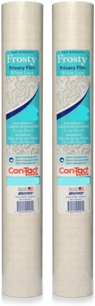Con-Tact Brand Creative Clear Covering, Versatile and Self-Adhesive Shelf Liner, Ideal Privacy Film, Protective Clear Vinyl, 18'' x 50', Matte