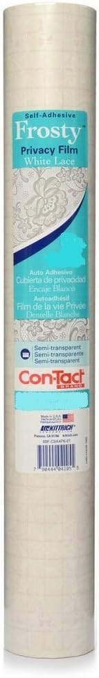 Con-Tact Brand Creative Clear Covering, Versatile and Self-Adhesive Shelf Liner, Ideal Privacy Film, Protective Clear Vinyl, 18'' x 50', Matte