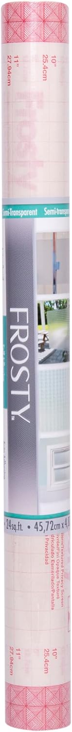 Con-Tact Brand Creative Clear Covering, Versatile and Self-Adhesive Shelf Liner, Ideal Privacy Film, Protective Clear Vinyl, 18'' x 50', Matte