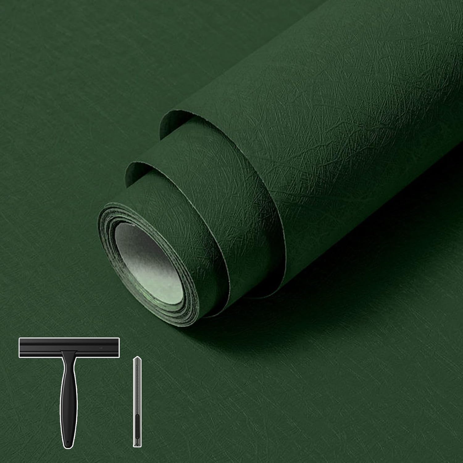 Abyssaly Black Silk Wallpaper Peel and Stick 15.7" X 984.2" Embossed Self Adhesive Black Contact Paper Removable Kitchen Vinyl Textured Wall Paper Cabinet Furniture Shelf Liner