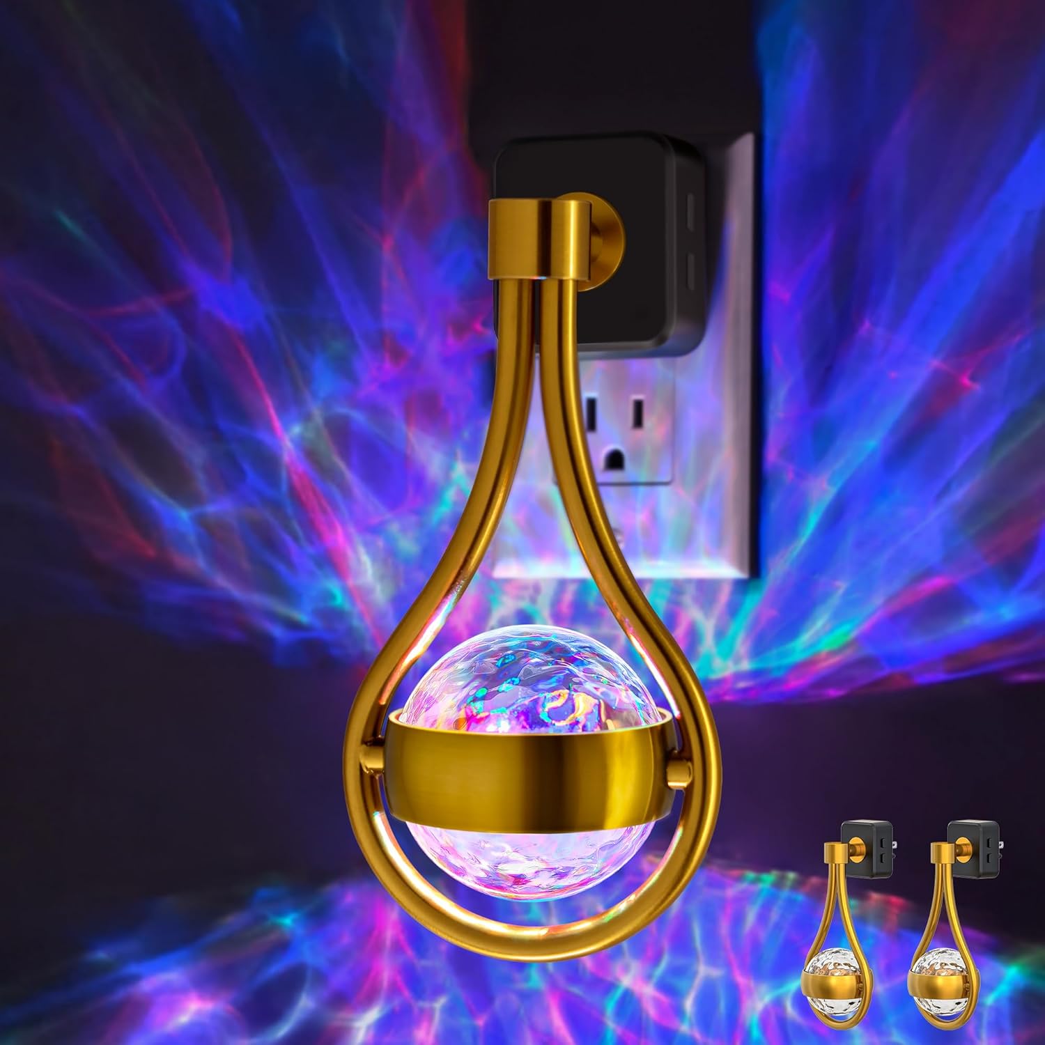 Night Light, Night Lights Plug into Wall, LED Projector Night Light, Soft White for Bedroom, Dimmable Brightness Dusk to Dawn Nightlight for Kids, Nursery, Bathroom, Home Decor, Gaming Room, 2 Pack