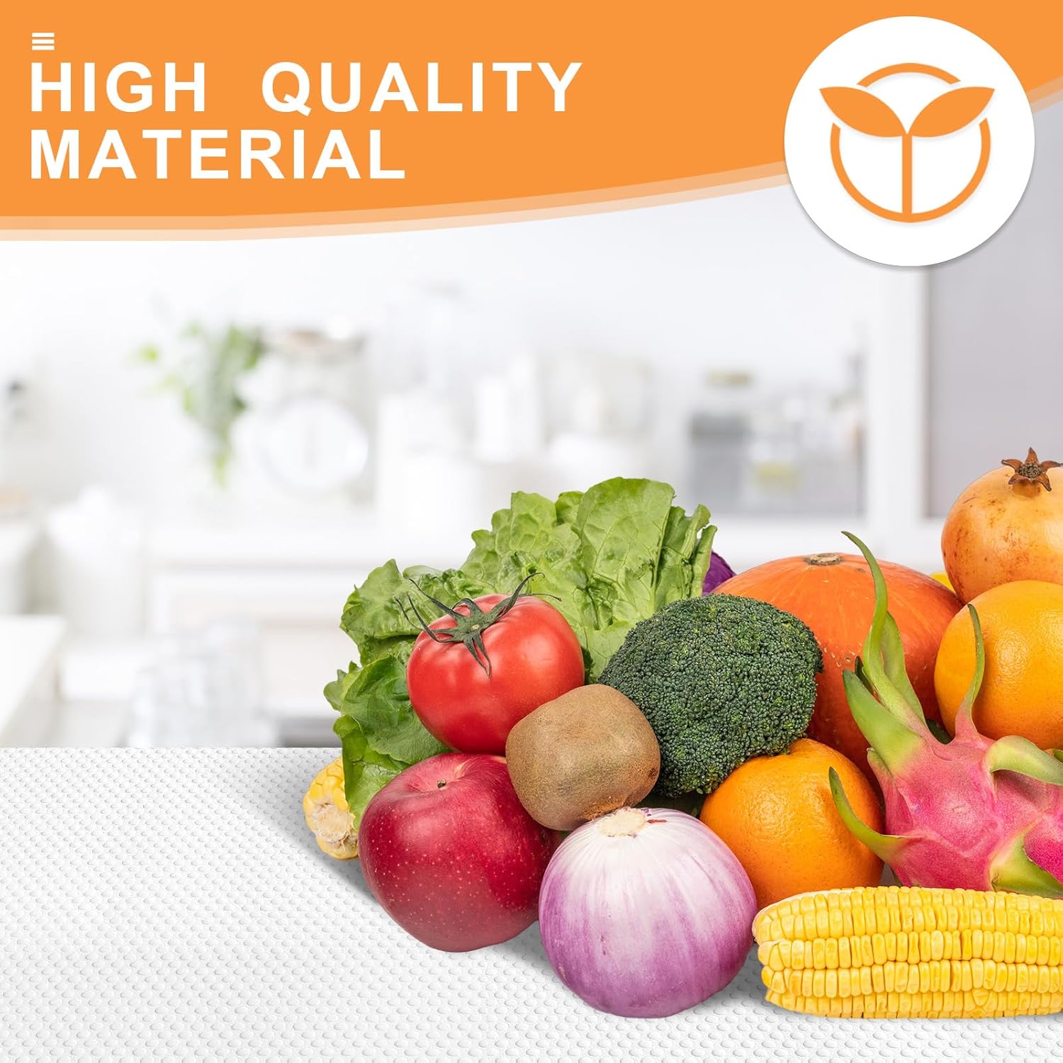 FLPMIX Shelf Liner 20 inch Wide - Waterproof Cabinets Liners, Standard Size 20 X 300Inch, Non-Adhesive, Easy to Cut Under Sink Mat for Kitchens Drawer, Pantry Shelves, White