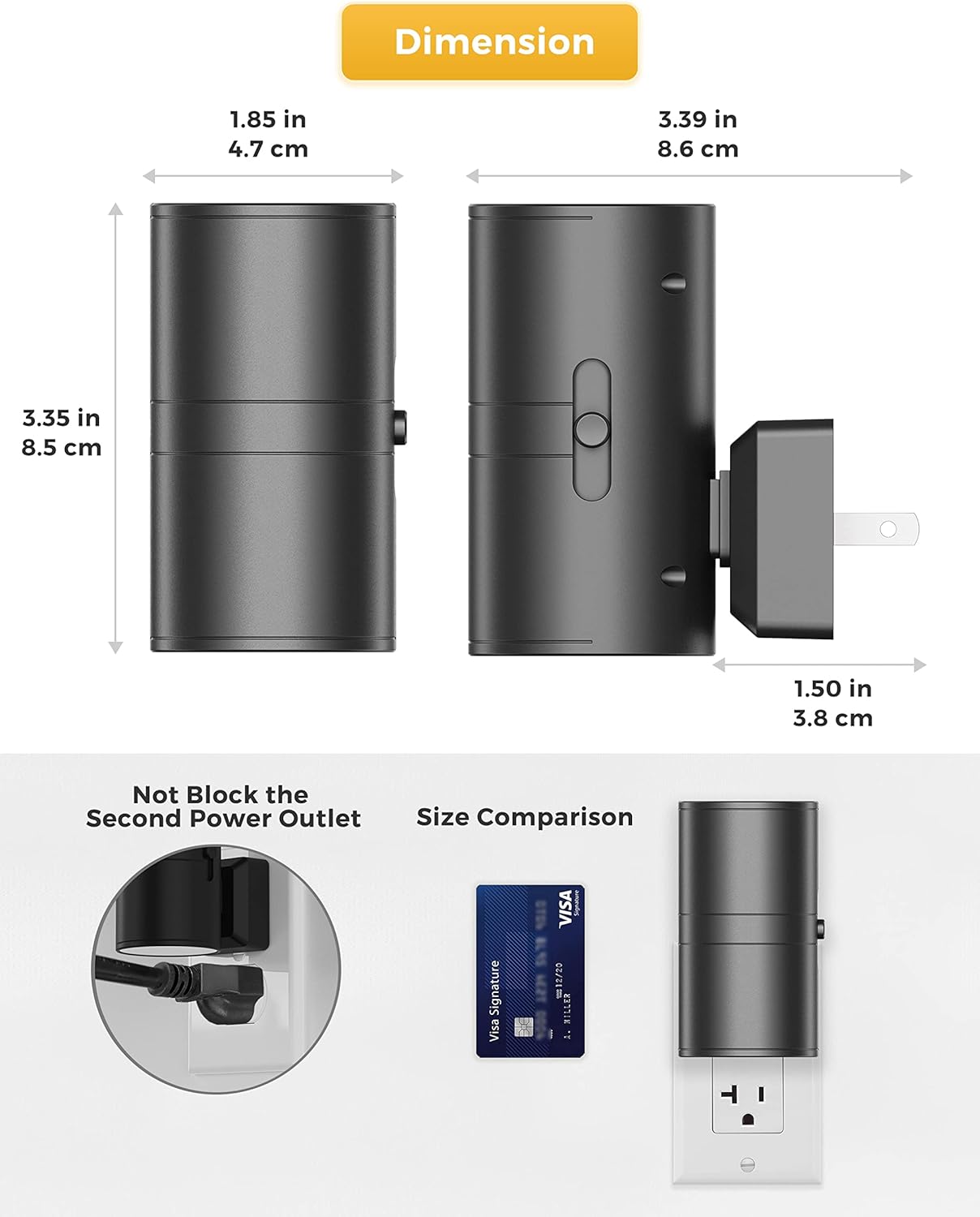 L LOHAS LED Night Light Plug in, 4 Pack, Dimmable Night Lights Plug into Wall, Light Sensor Nightlight, Soft White 3000K with Black Shade, Plug in Nightlights for Hallway Bathroom Kitchen Bedroom