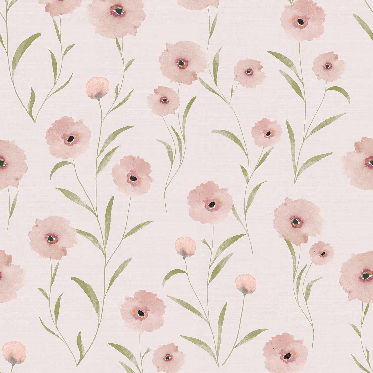 YXTII Floral Wallpaper Peel and Stick - 393.7" × 17.3" Pink and Green Wallpaper for Bedroom Decorative Self Adhesive Shelf Drawer Liner