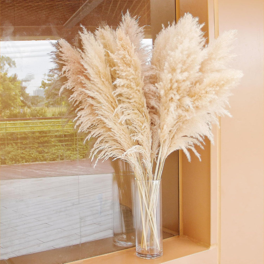 40" inch 60 Stems Natural Pampas Grass Decor Tall, pompas Grass, Tall Pampas Grass for Wedding, Party, Farmhouse, Boho Home Decor
