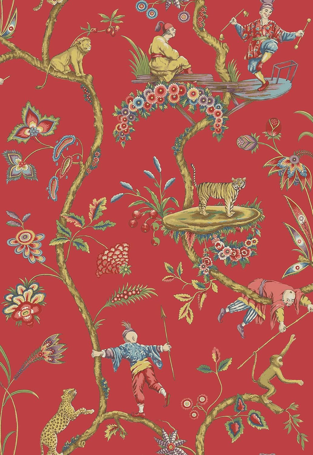 NuWallpaper x Scalamandre Blue Robin Egg Chinoise Exotique Self Adhesive Wallpaper, SCS3846
