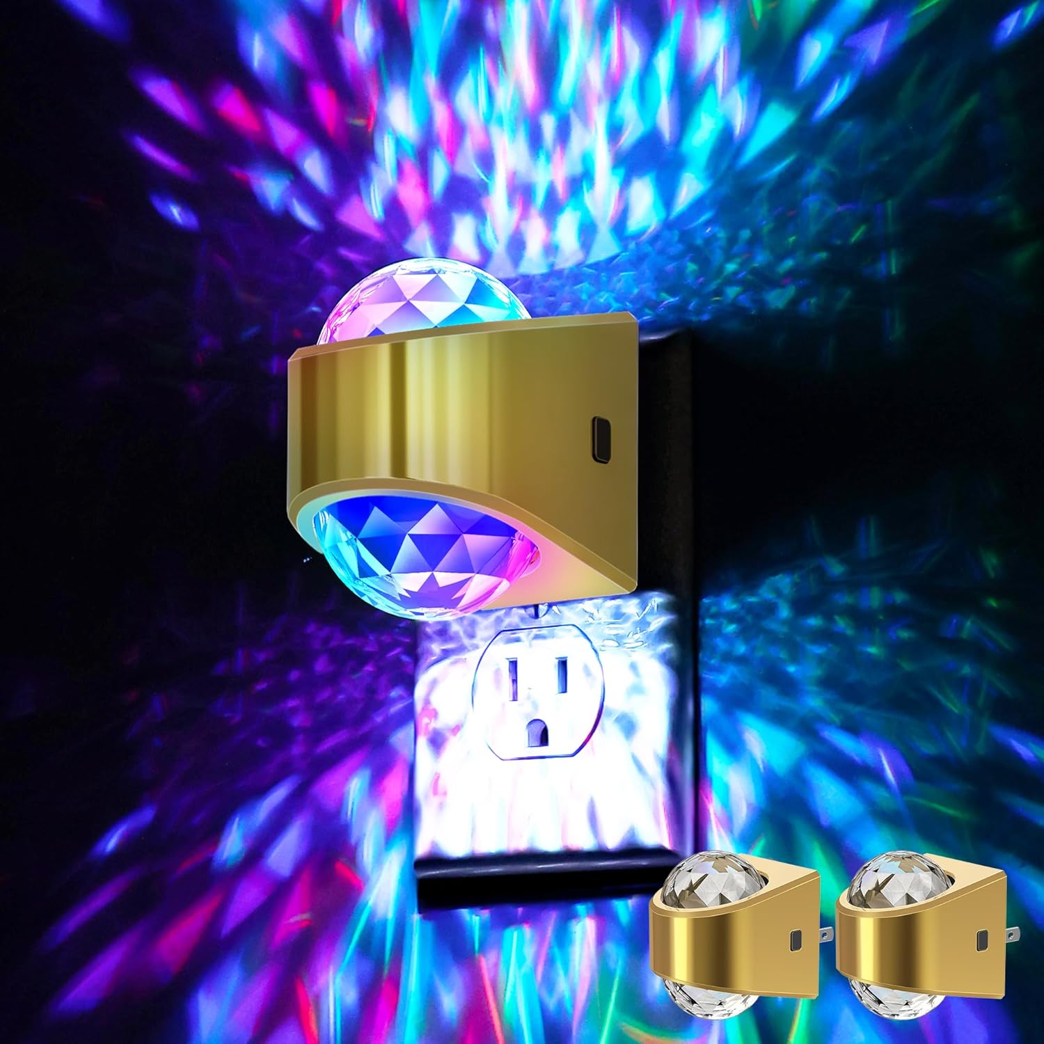 Night Light, Night Lights Plug into Wall, LED Projector Night Light, Soft White for Bedroom, Dimmable Brightness Dusk to Dawn Nightlight for Kids, Nursery, Bathroom, Home Decor, Gaming Room, 2 Pack