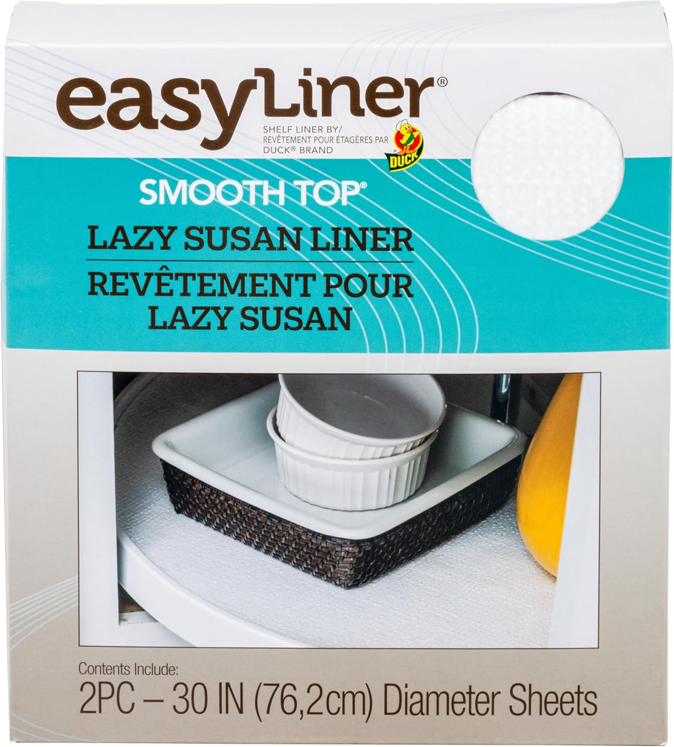 Smooth Top EasyLiner for Cabinets & Drawers - Easy to Install & Cut to Fit - Shelf Paper & Drawer Liner Non Adhesive - Non Slip Shelf Liner - 12in. x 10ft. - 6 Roll Project Pack - Taupe Buds
