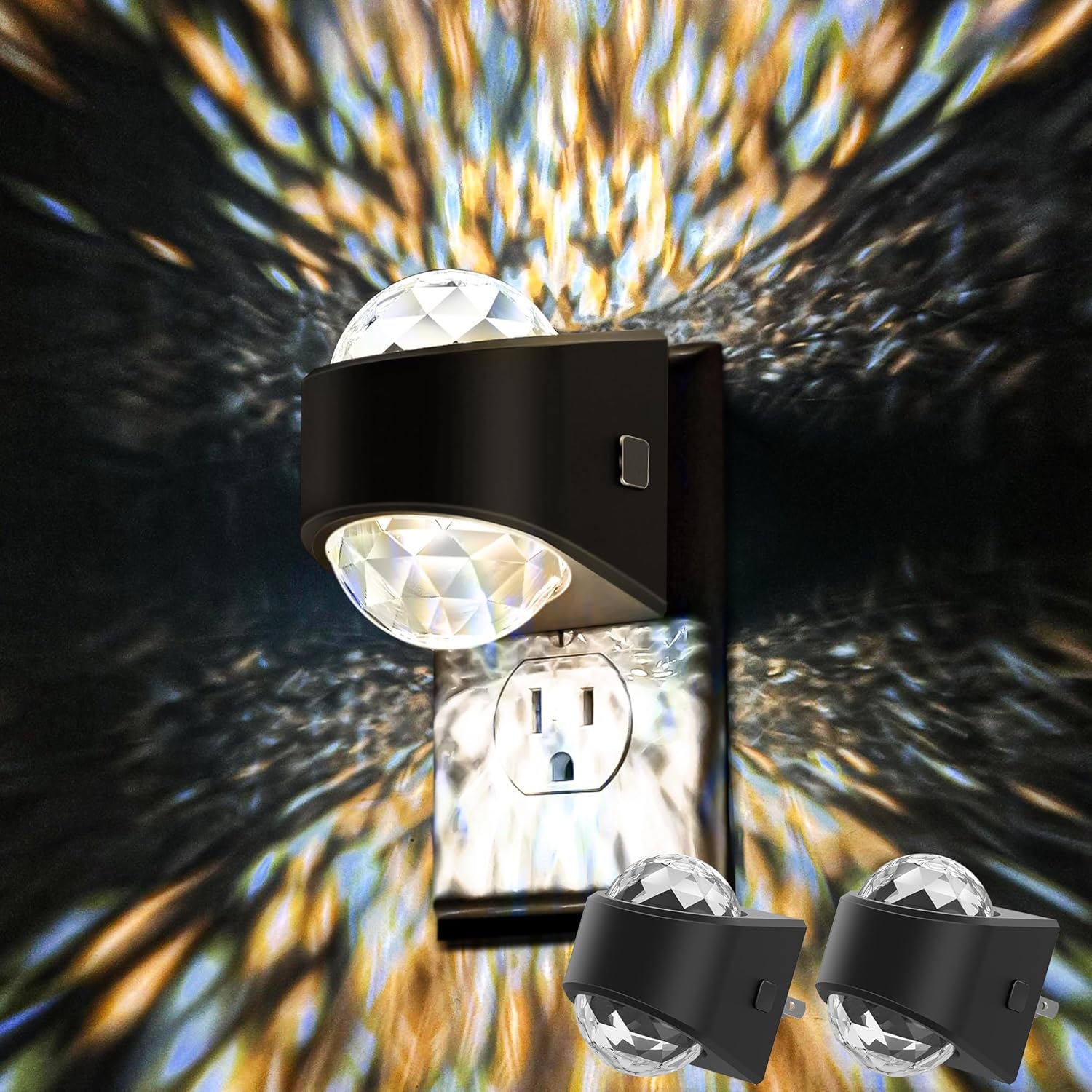 Night Light, Night Lights Plug into Wall, LED Projector Night Light, Soft White for Bedroom, Dimmable Brightness Dusk to Dawn Nightlight for Kids, Nursery, Bathroom, Home Decor, Gaming Room, 2 Pack