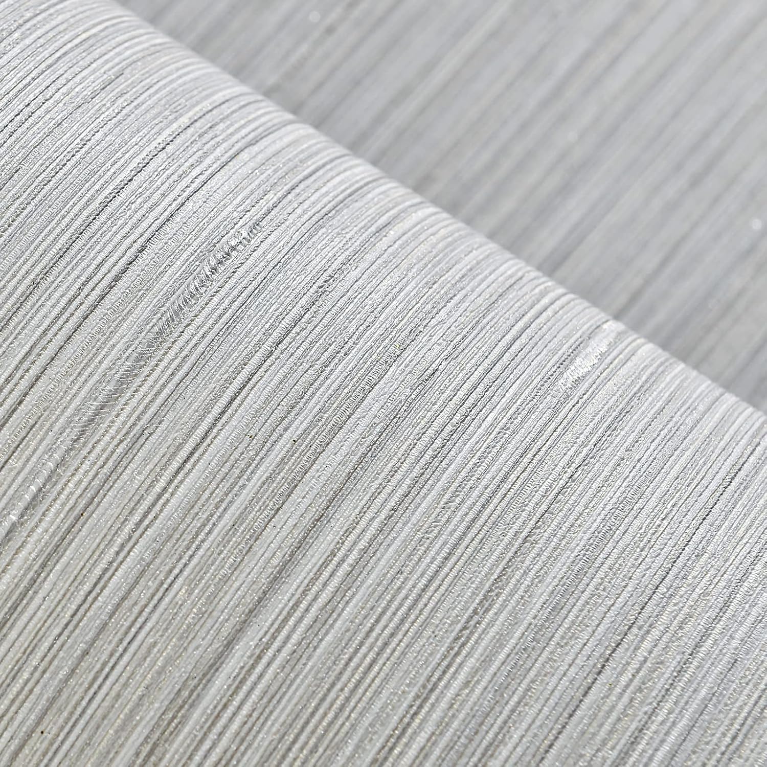 Haimin Grasscloth Wallpaper Textured 24in X 393in Fabric Contact Paper Wall Paper Textured Linen Peel and Stick Self-Adhesive Thick Vinyl Embossed Film Wallpaper (Beige Grey)