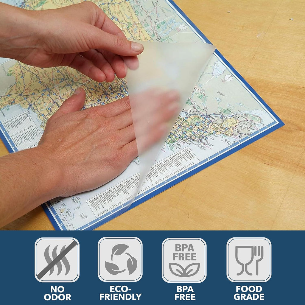 Con-Tact Brand Creative Clear Covering, Versatile and Self-Adhesive Shelf Liner, Ideal Privacy Film, Protective Clear Vinyl, 18'' x 50', Matte