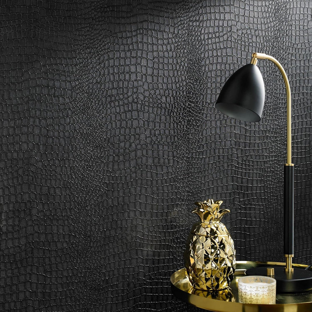 Graham & Brown 32-659 Superfresco Easy Charcoal Black Wallpaper (paste the wall product)